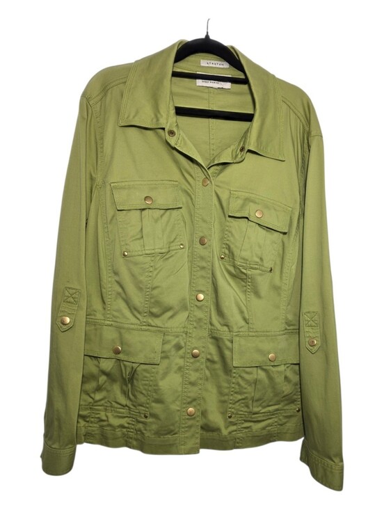 Jones New York Jackets & Blazers - Jones New York Light Green Utility Jacket with Gold Hardware